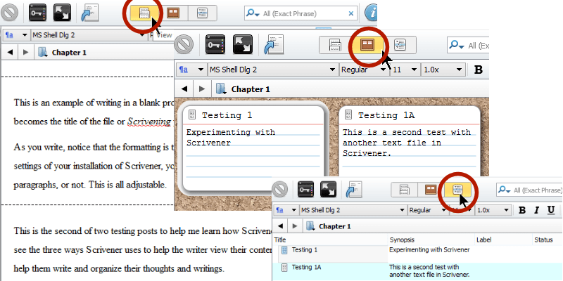 Scrivener - Comparing the 2 Views of Scrivener Editor - Lorelle VanFossen