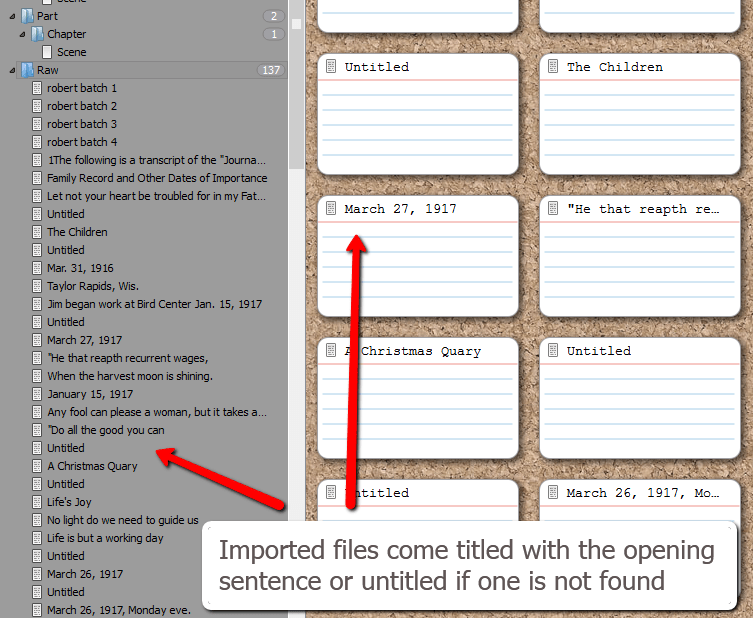 Scrivener - Importing files and file names - Lorelle VanFossen