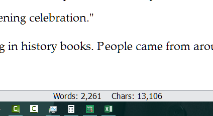 Scrivener Word Count Per Document.