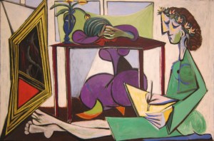 Interior with Girl Drawing - Pablo Picasso.