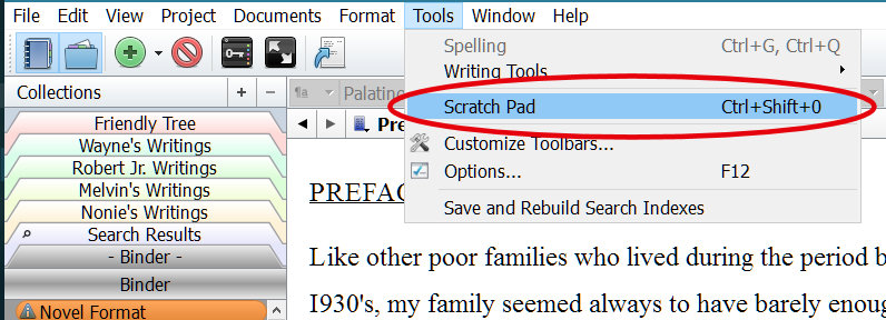 Sharp Scriber Scratch Scrivener Tips: The Scratch Pad | Writers in the Grove